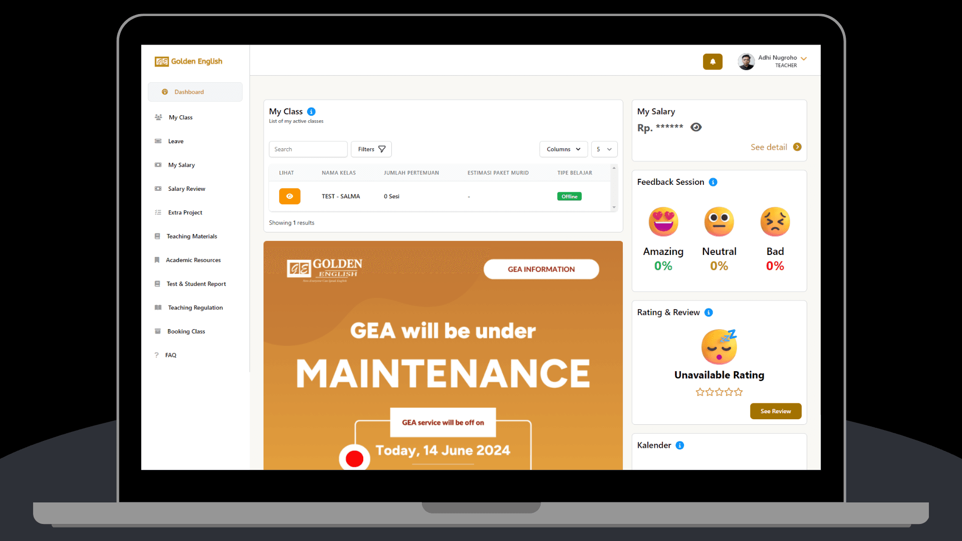 Golden English App (GEA) preview